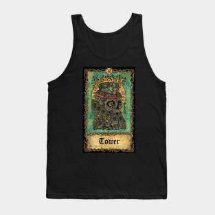 Tower. Eternal Bones Tarot (Colorful) design. Tank Top